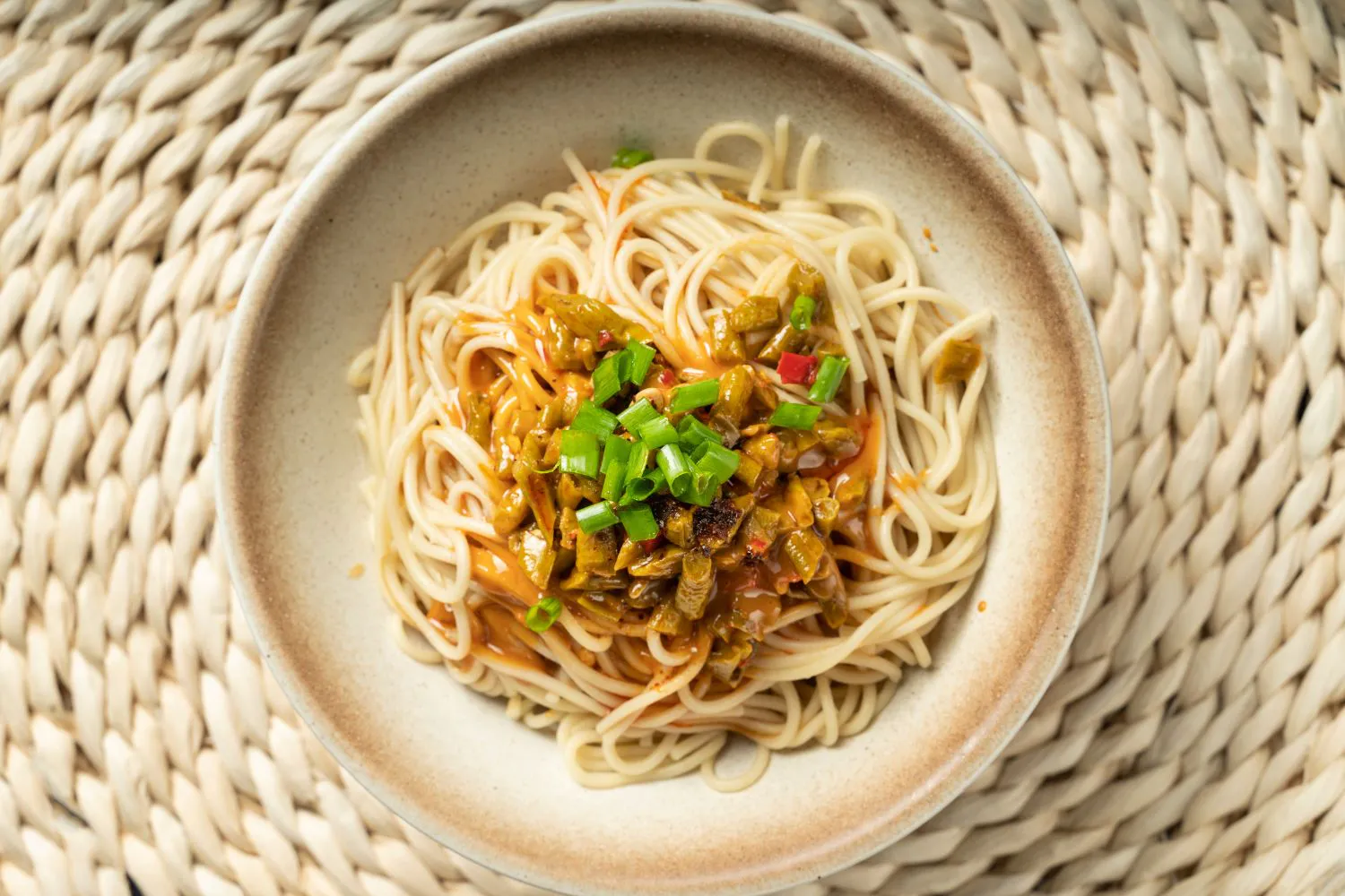 Pickled green beans noodles at Schuan Kitchen, a Chinese Restaurant in Staten Island